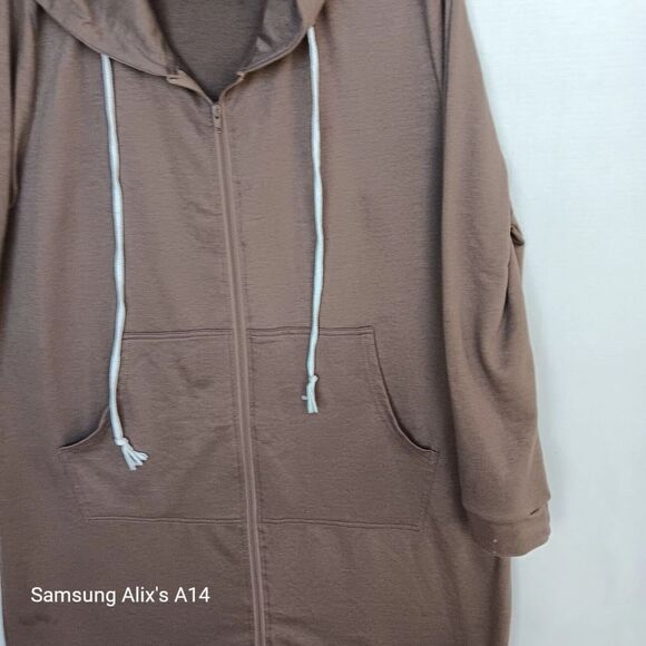 GRACE KARIN Women's Long Hoodie Casual Pockets Zip up Tunic Sweatshirt 2XL - Picture 3 of 12